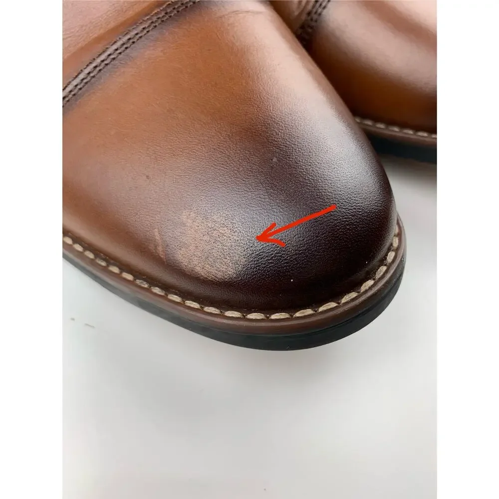 Nunn Bush Westfield Oxford Dress Shoes Brown Leather Cap Toe Comfort Gel Mens 12